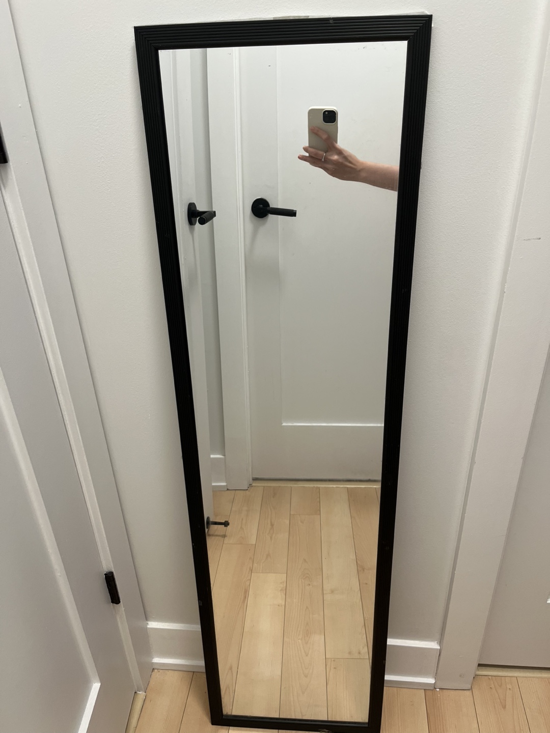 Full Length Black Framed Mirror - photo 2
