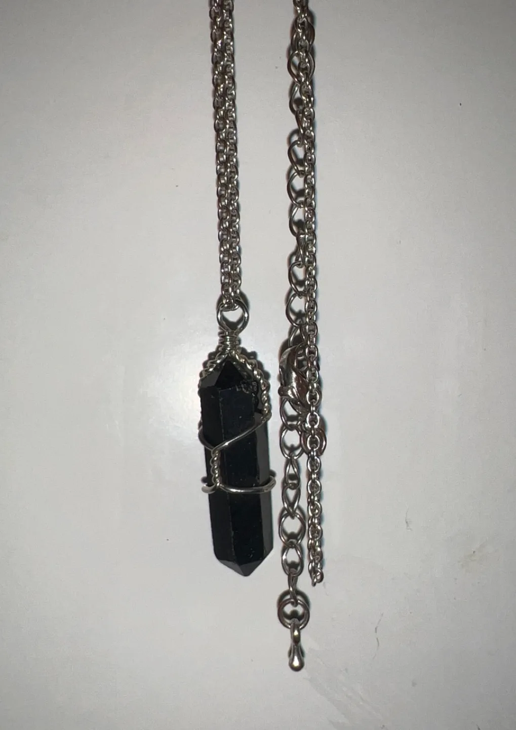 Authentic Rose Quartz & Black Obsidian Crystal Point Necklaces image indicator(2)