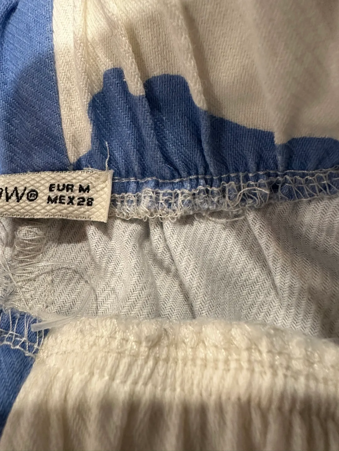 Women's Blue and White Cow Print Shorts - Size Medium image indicator(5)