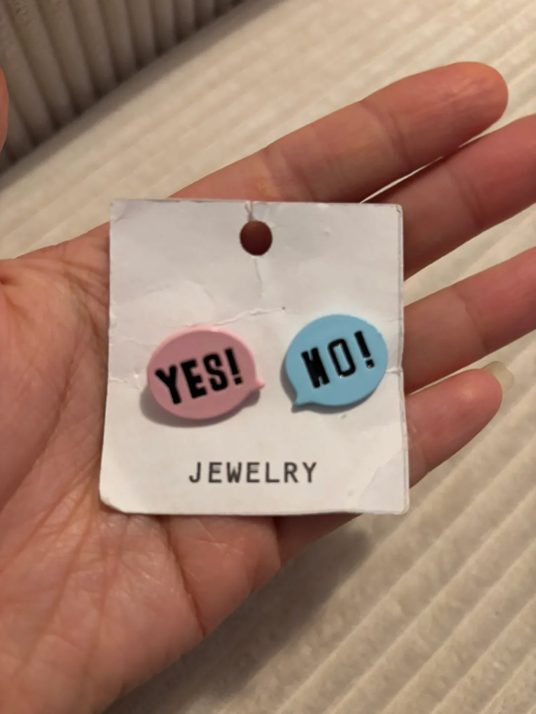 Yes/No statement earrings thumbnail
