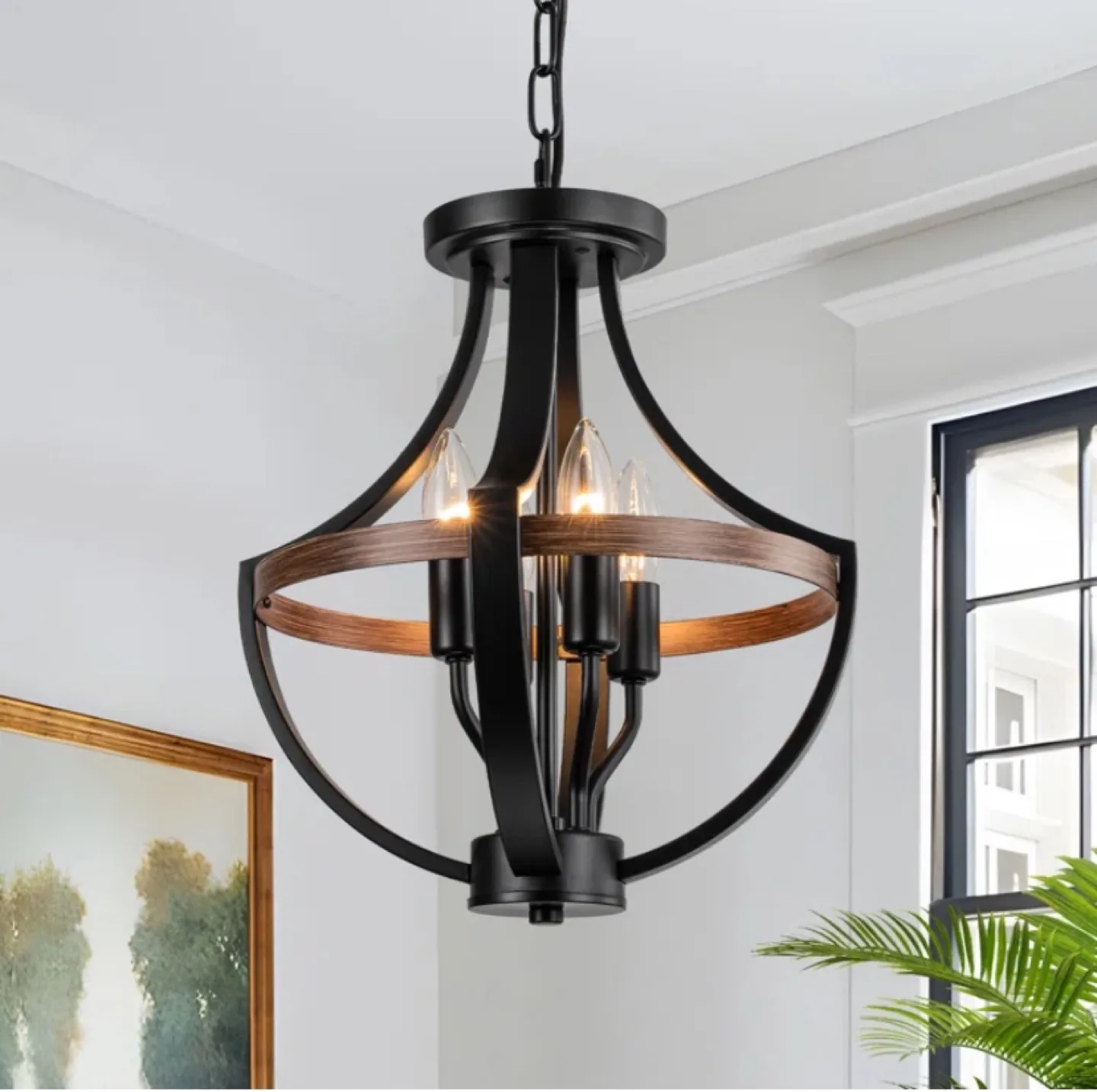 Bowl Pendant Chandelier 4-Light Fixture image indicator(2)