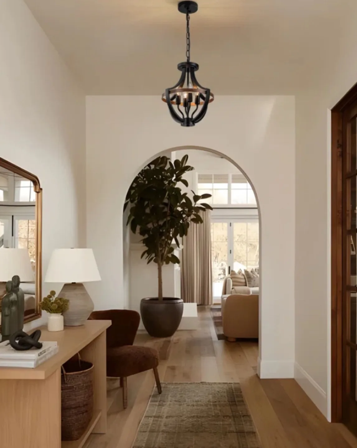 Bowl Pendant Chandelier 4-Light Fixture image indicator(3)