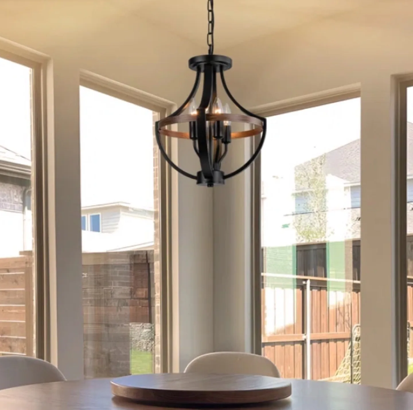 Bowl Pendant Chandelier 4-Light Fixture image indicator(5)