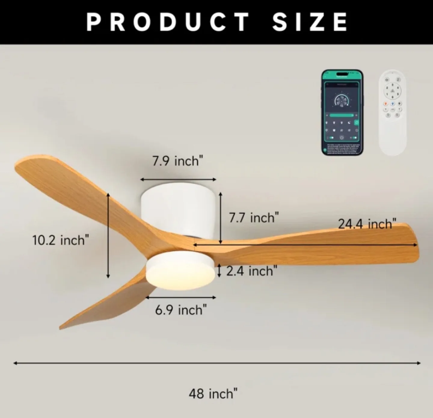 Flush Mount Ceiling Fan With Led Lights - NEW image indicator(7)