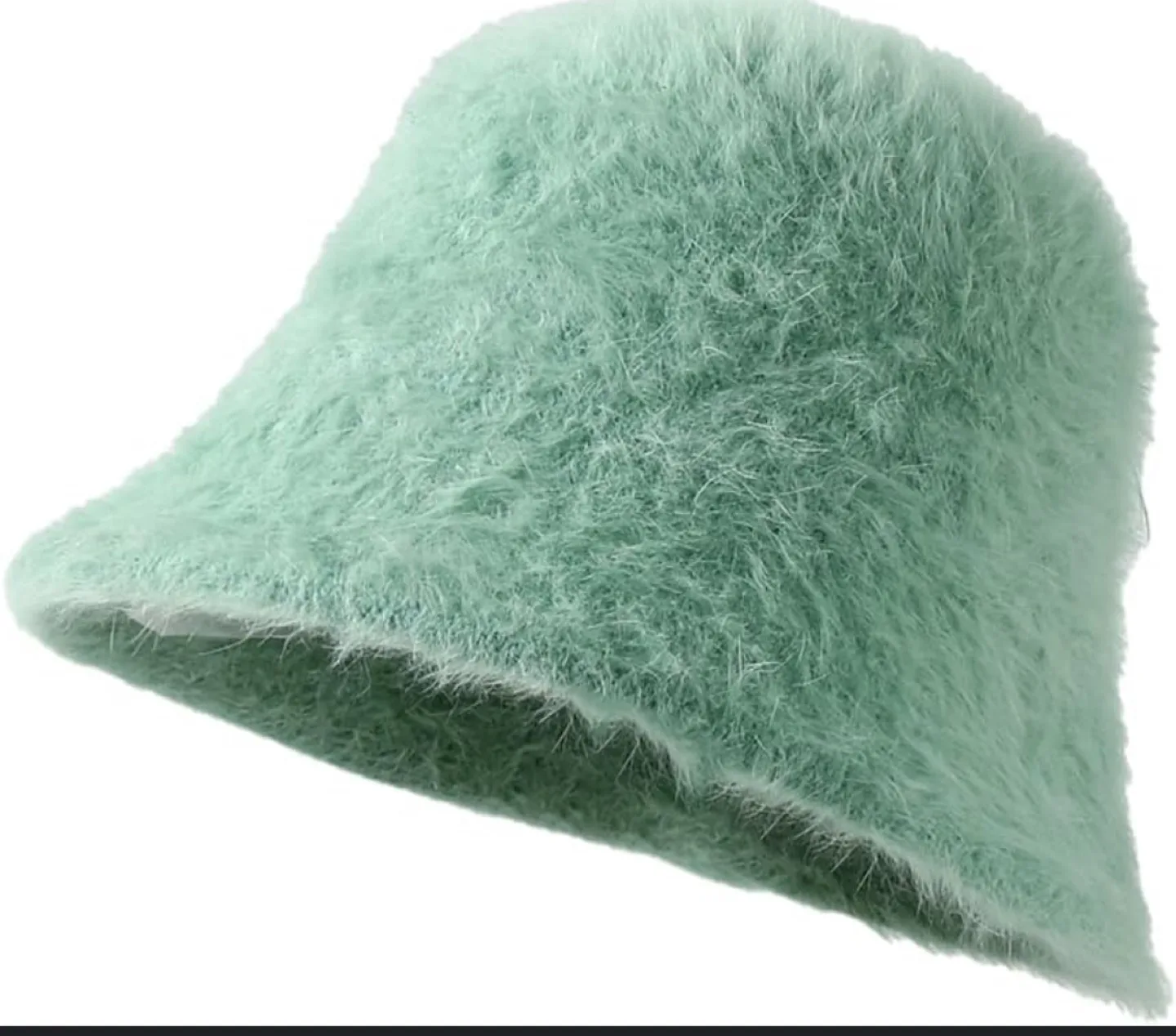 Wool Mint Green Fuzzy Bucket Hat image indicator(4)