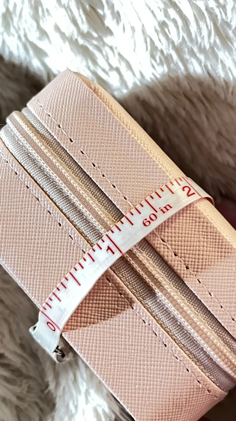 New Portable Blush Pink Jewelry Case with Mirror image indicator(2)