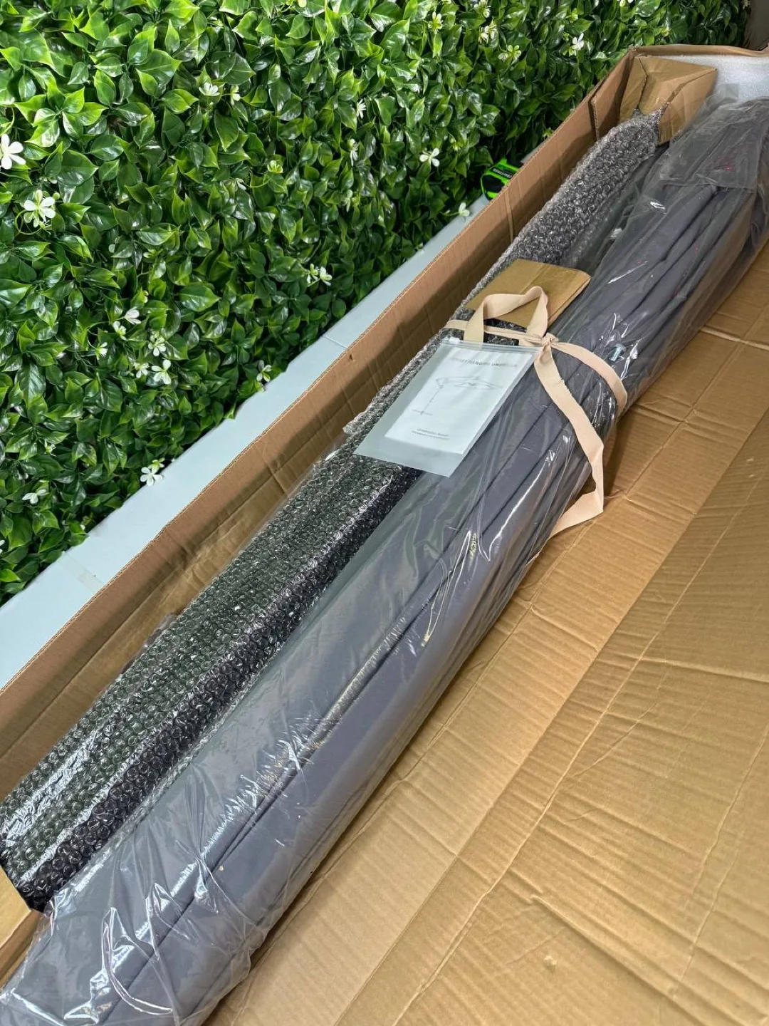 10ft Solar LED Offset Hanging Market Cantilever Patio Umbrella image indicator(2)