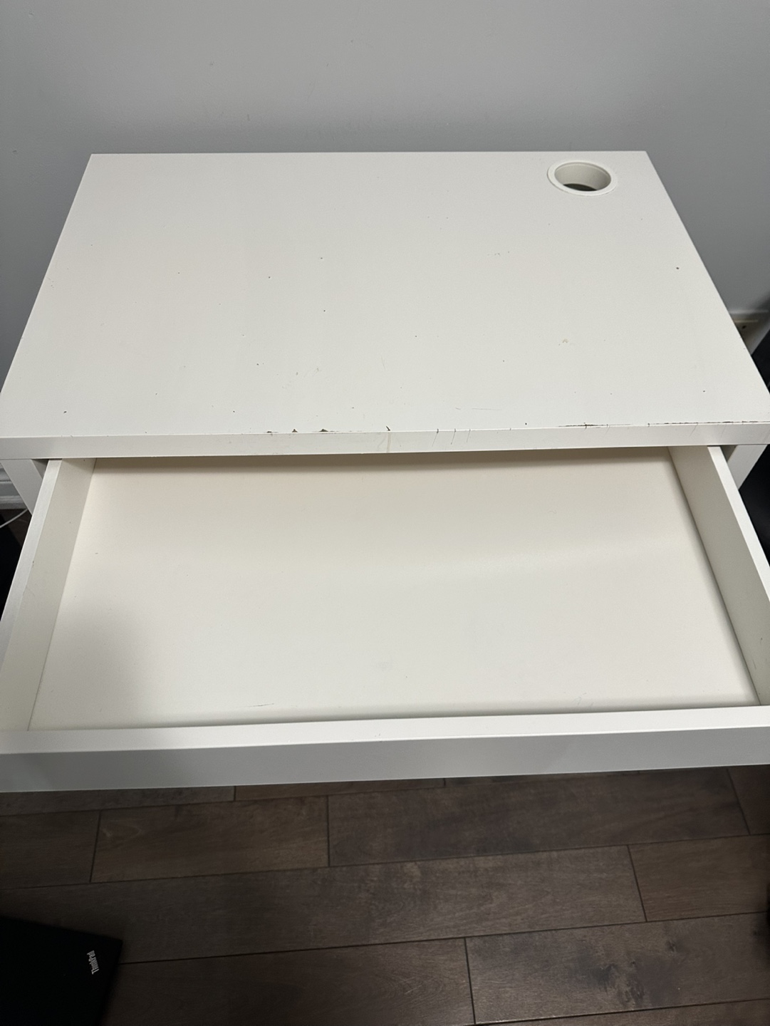 White IKEA Desk with Drawer