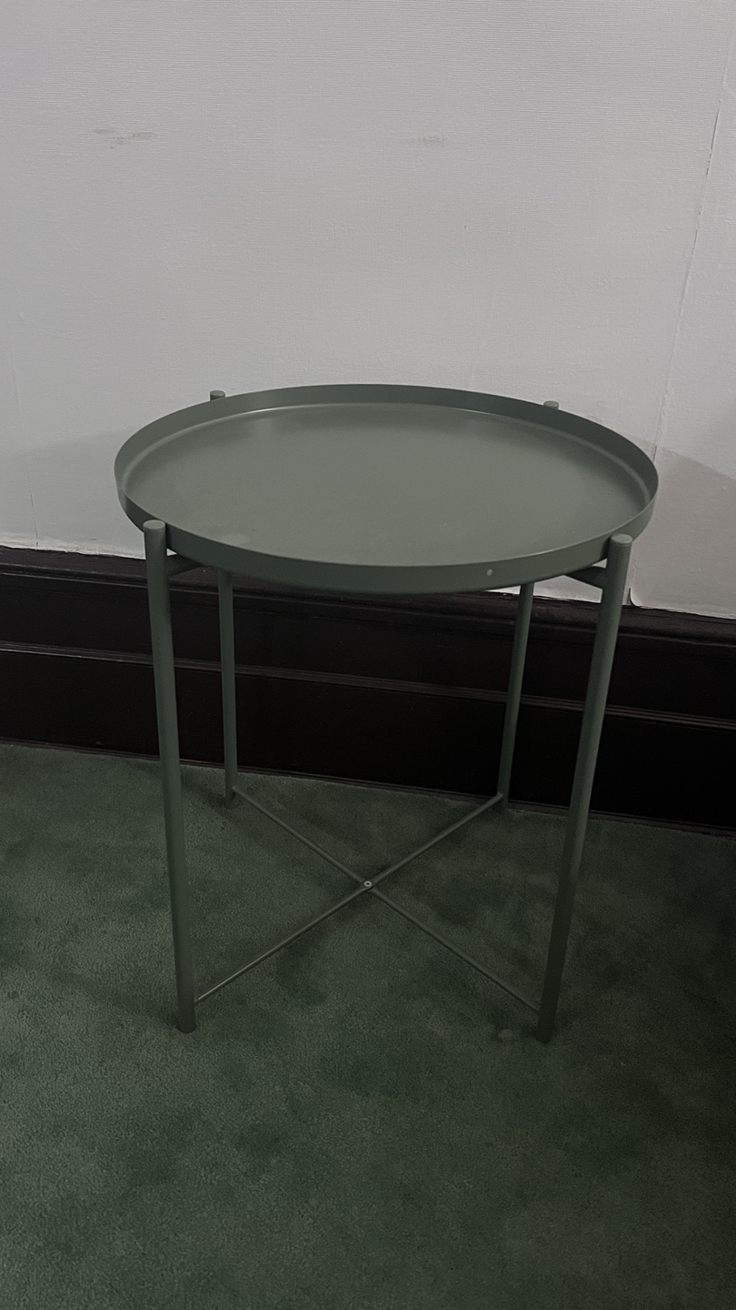 Sage Green Metal Side Table - photo 2
