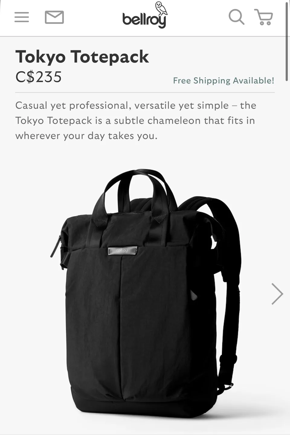 Bellroy Tokyo Totepack - New! image indicator(2)