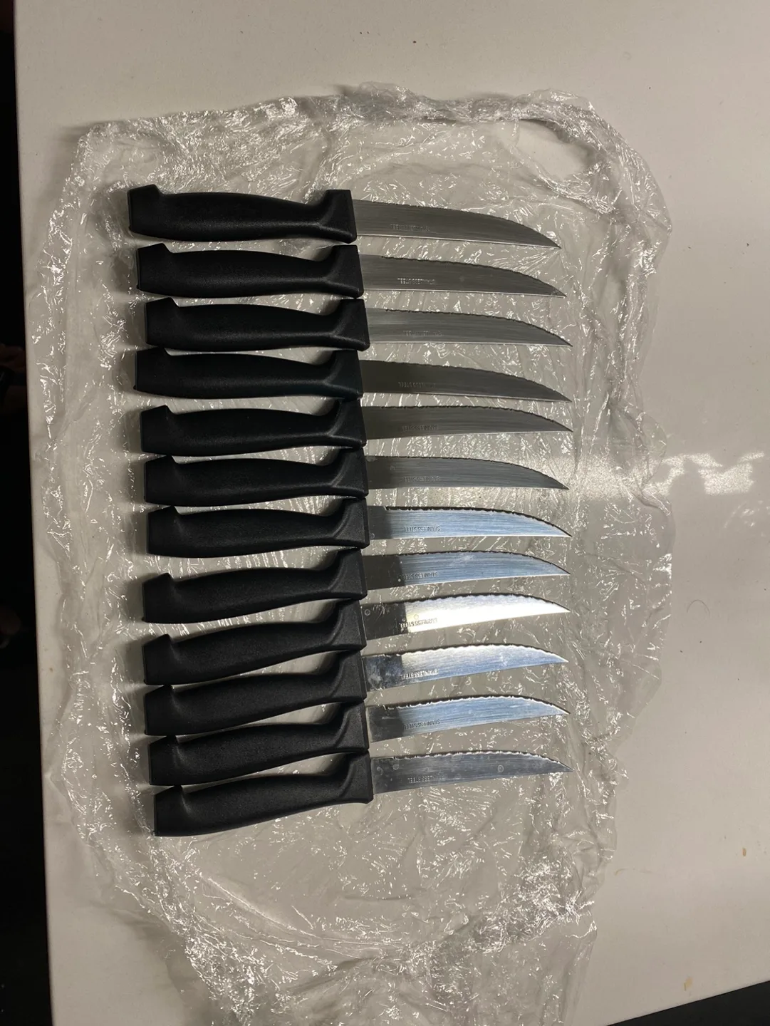 Set of 12 Stainless Steel Steak Knives image indicator(2)