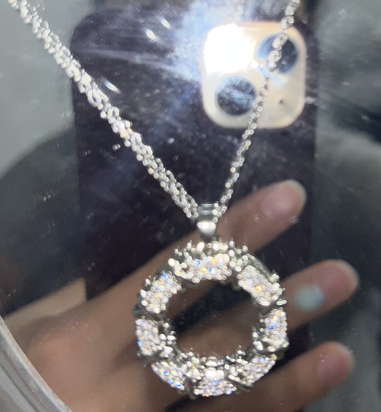 Silver Circle Pendant Necklace