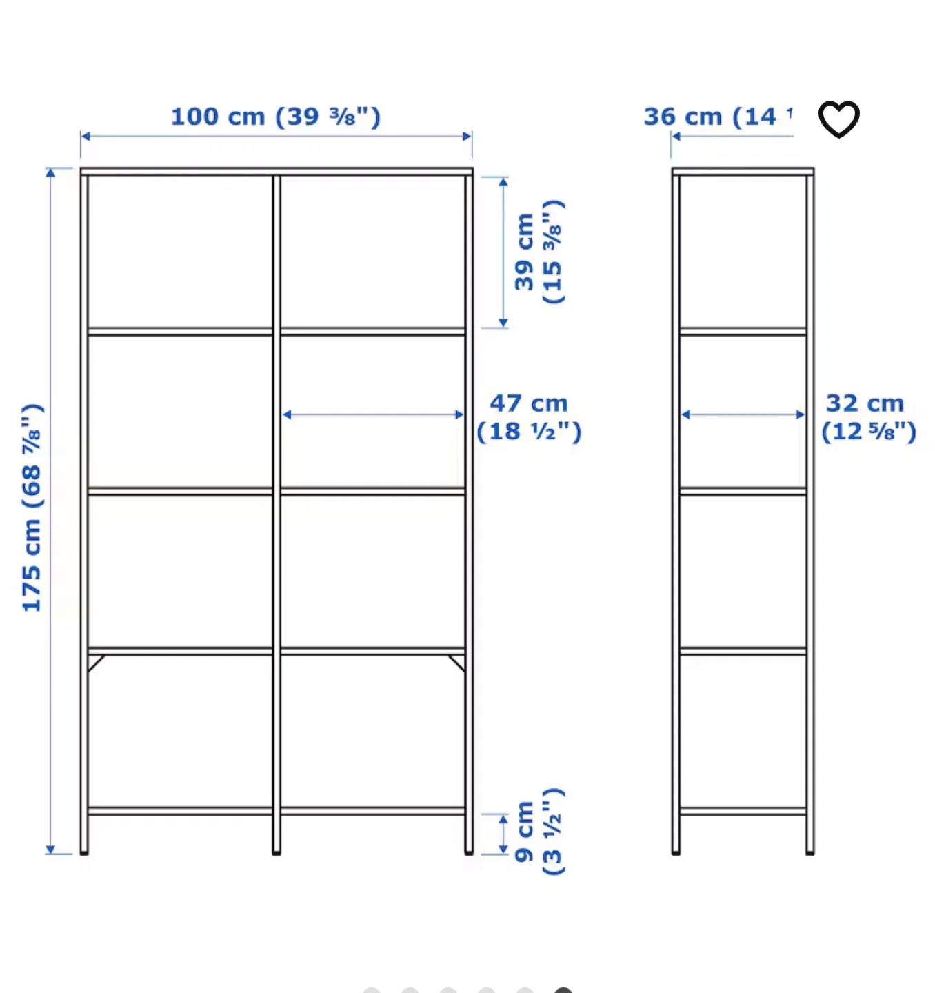 IKEA VITTSJO Shelf Unit image indicator(3)