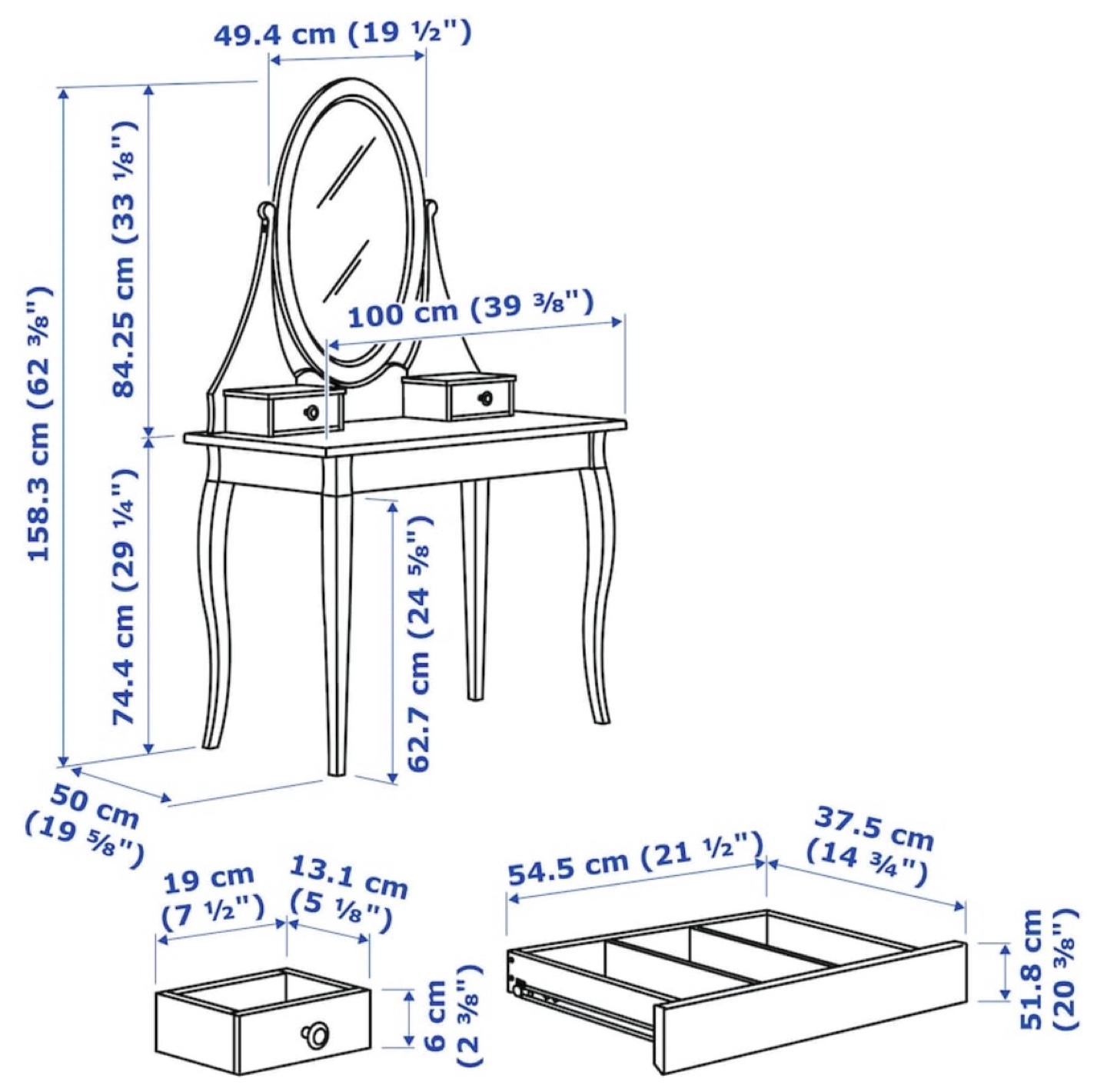 IKEA Dressing Table with Mirror - photo 2