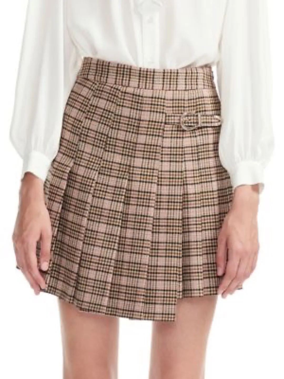 Maje Pleated Plaid Mini Skirt - Eu 38/us 6 thumbnail