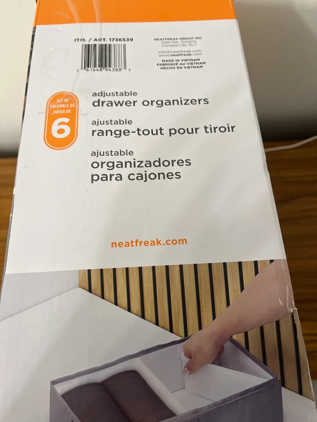 Neatfreak Adjustable Drawer Organizers (Set of 6) image indicator(4)