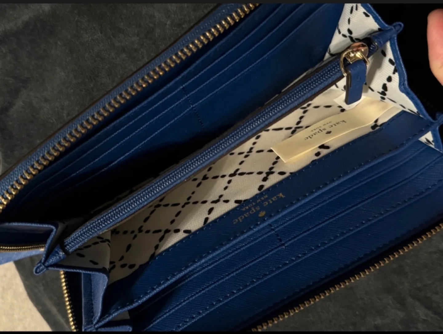 Kate Spade New York full Zip-Around Wallet - royal blue image indicator(4)