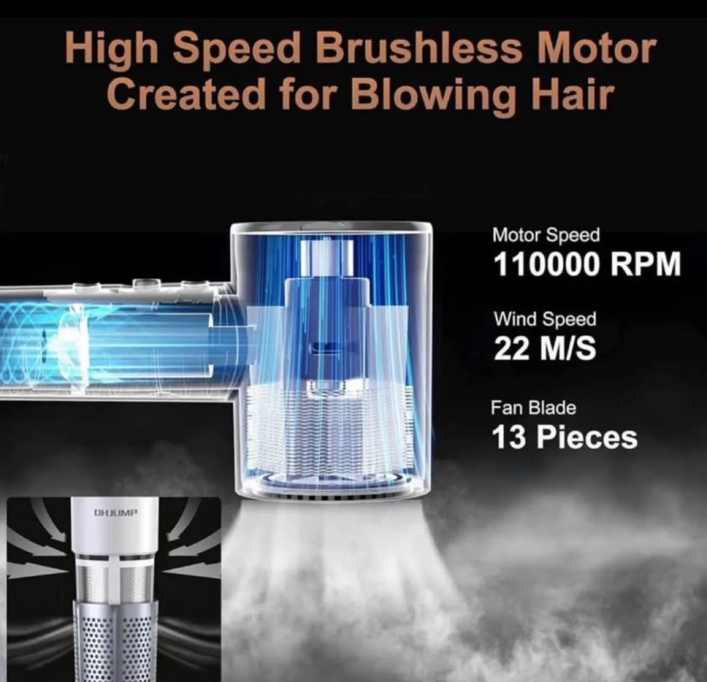 Blow Dryer, Travel 3 Heating image indicator(5)