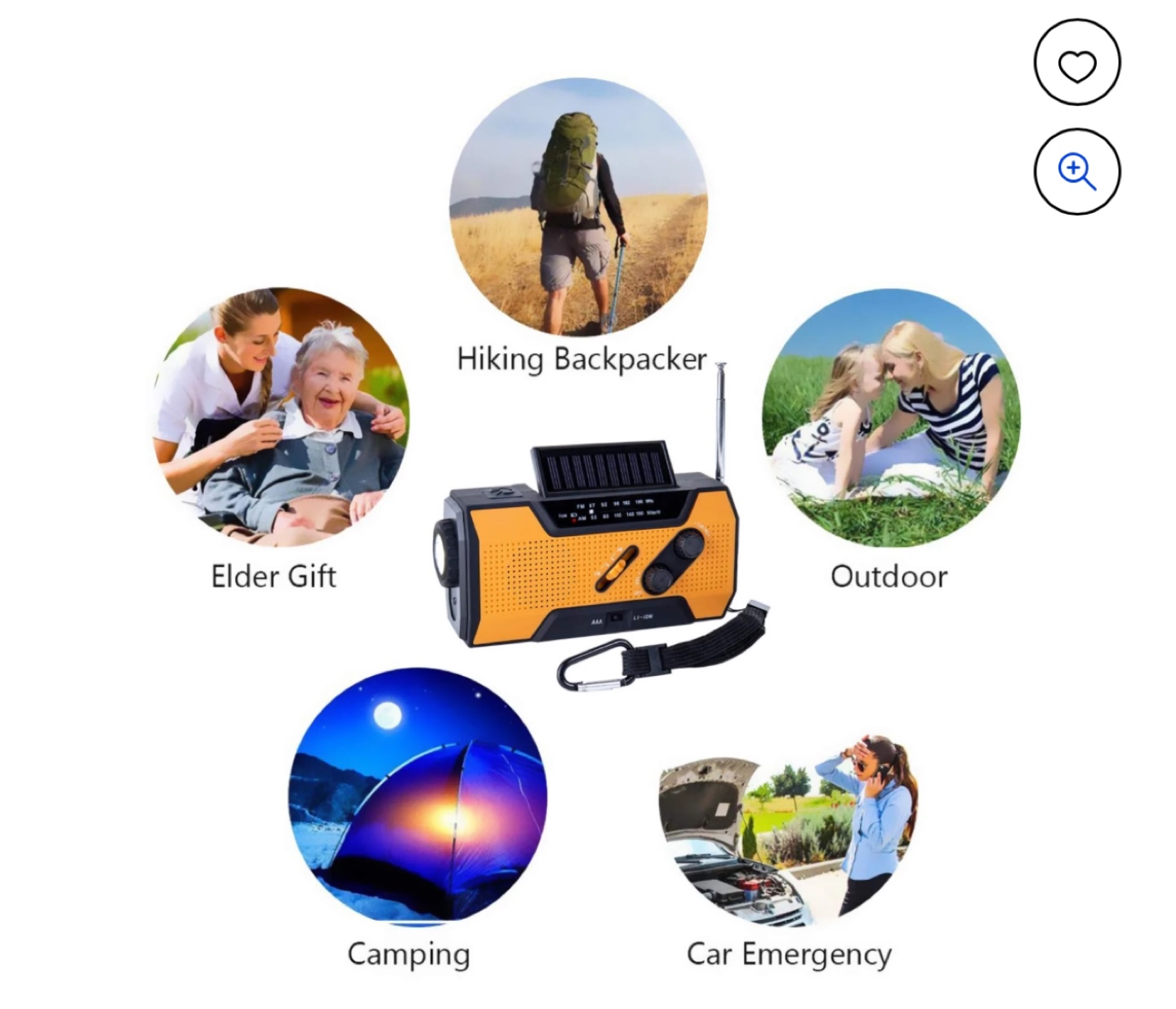 Multi-purpose Crank Radio with Solar Panel & LED Flashlight - photo 4