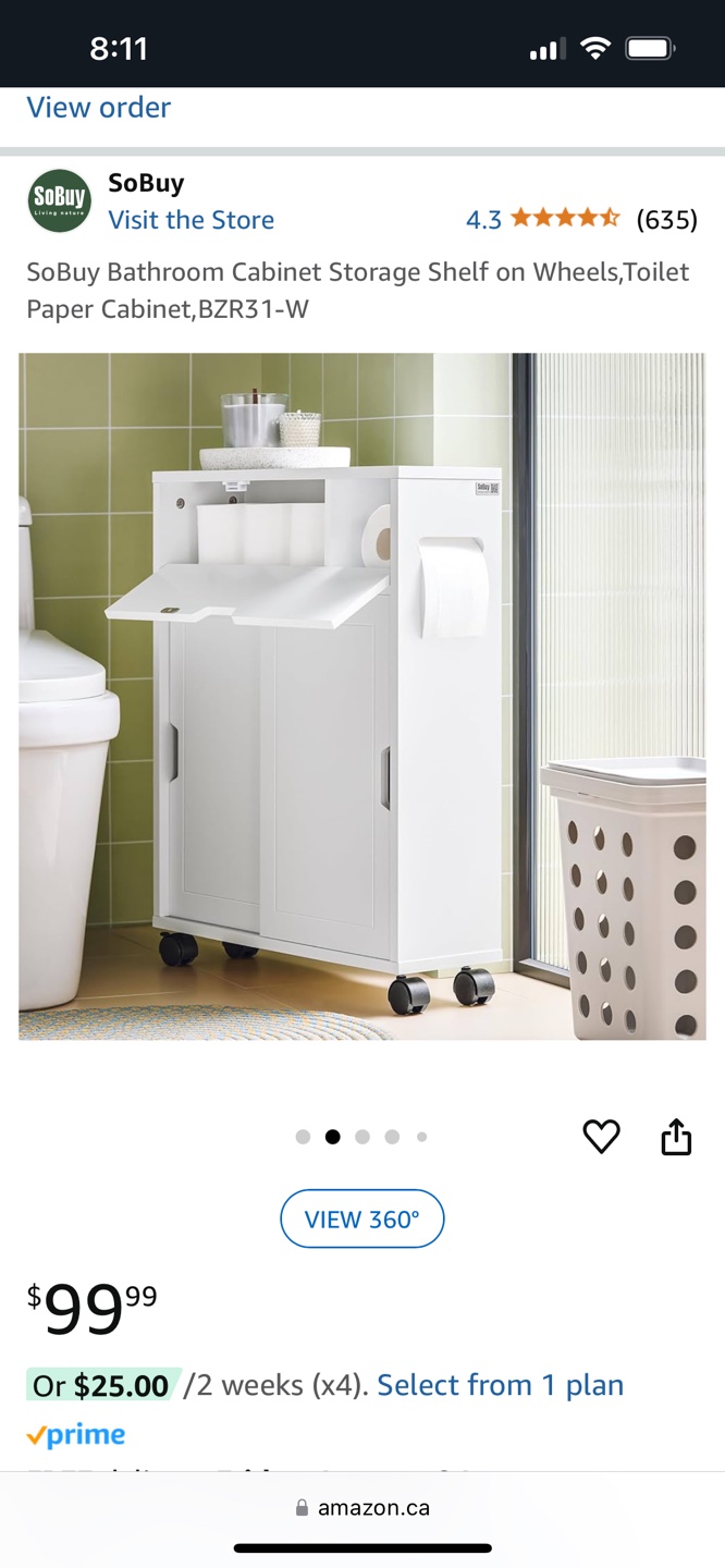 Bathroom Cabinet Storage Shelf on Wheels
