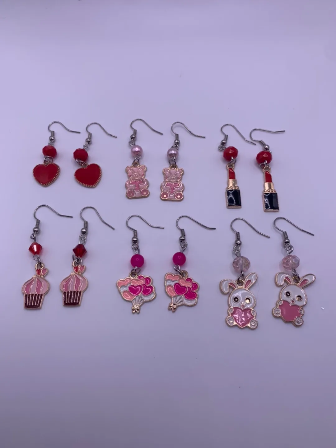 Cute Valentine's Day Themed earrings and keychains image indicator(4)