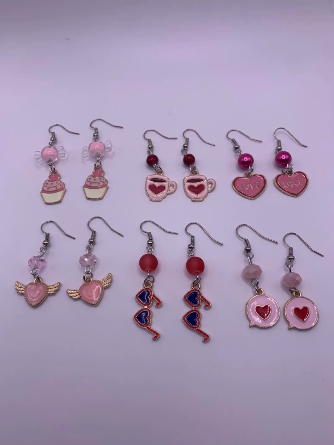 Cute Valentine's Day Themed earrings and keychains image indicator(2)