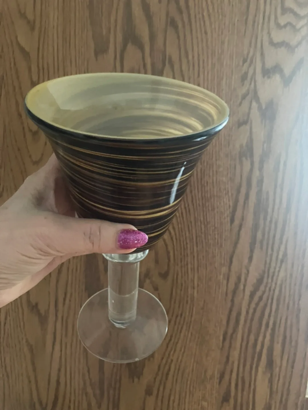 Set of Four Elegant Swirl Design Wine Glasses image indicator(3)