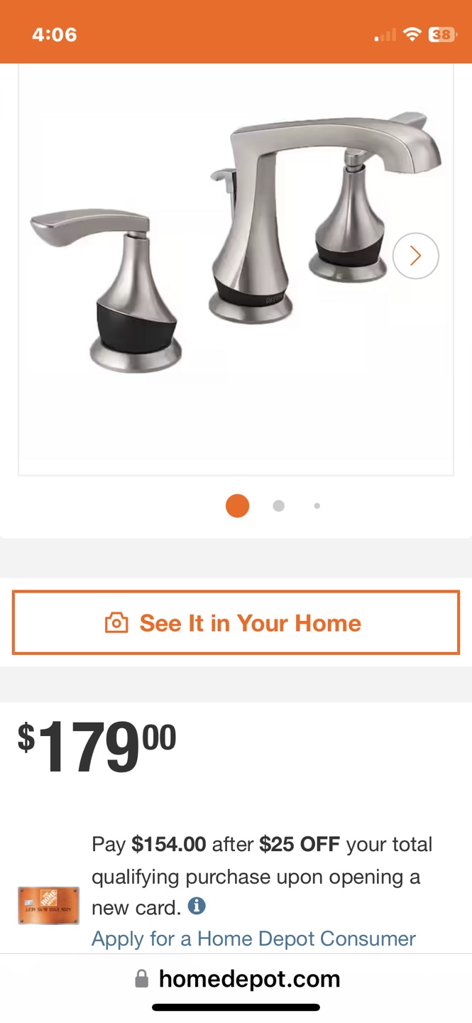 Delta Merge 8" Widespread Bathroom Faucet - Stainless - photo 2