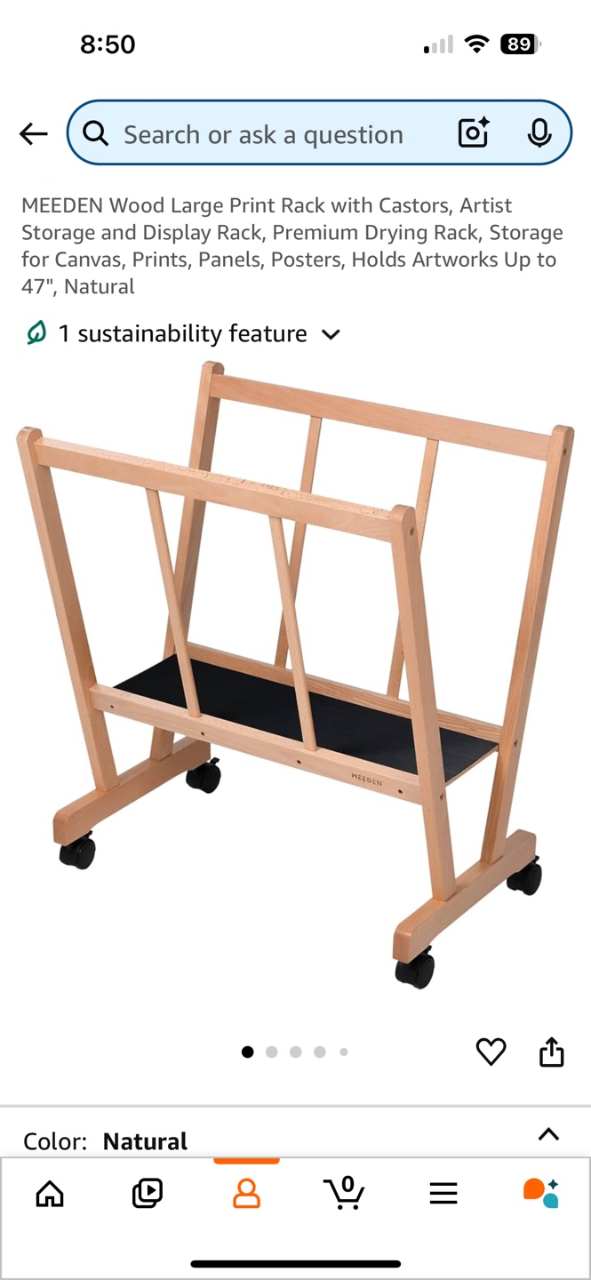 MEEDEN Wood Print Rack with Castors - photo 3
