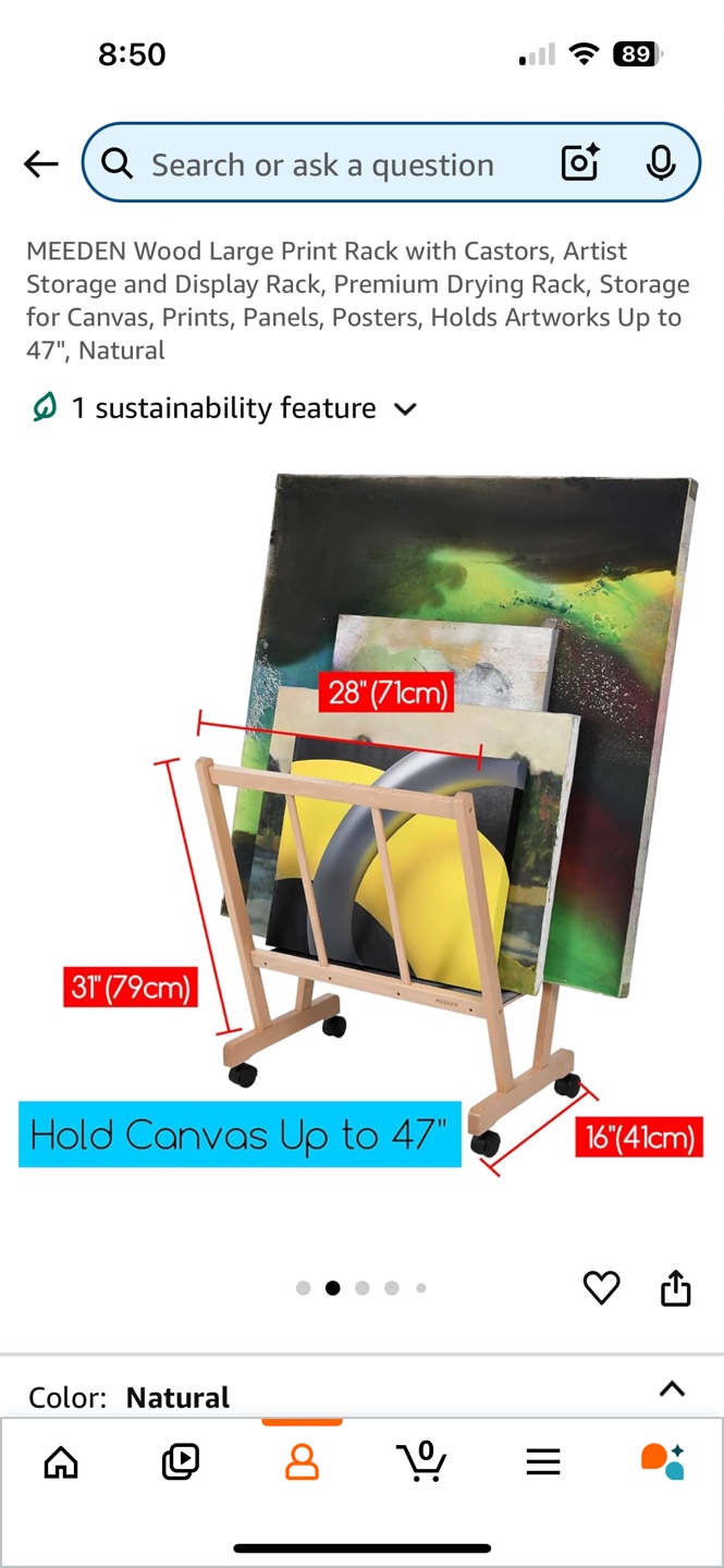 MEEDEN Wood Print Rack with Castors - photo 4
