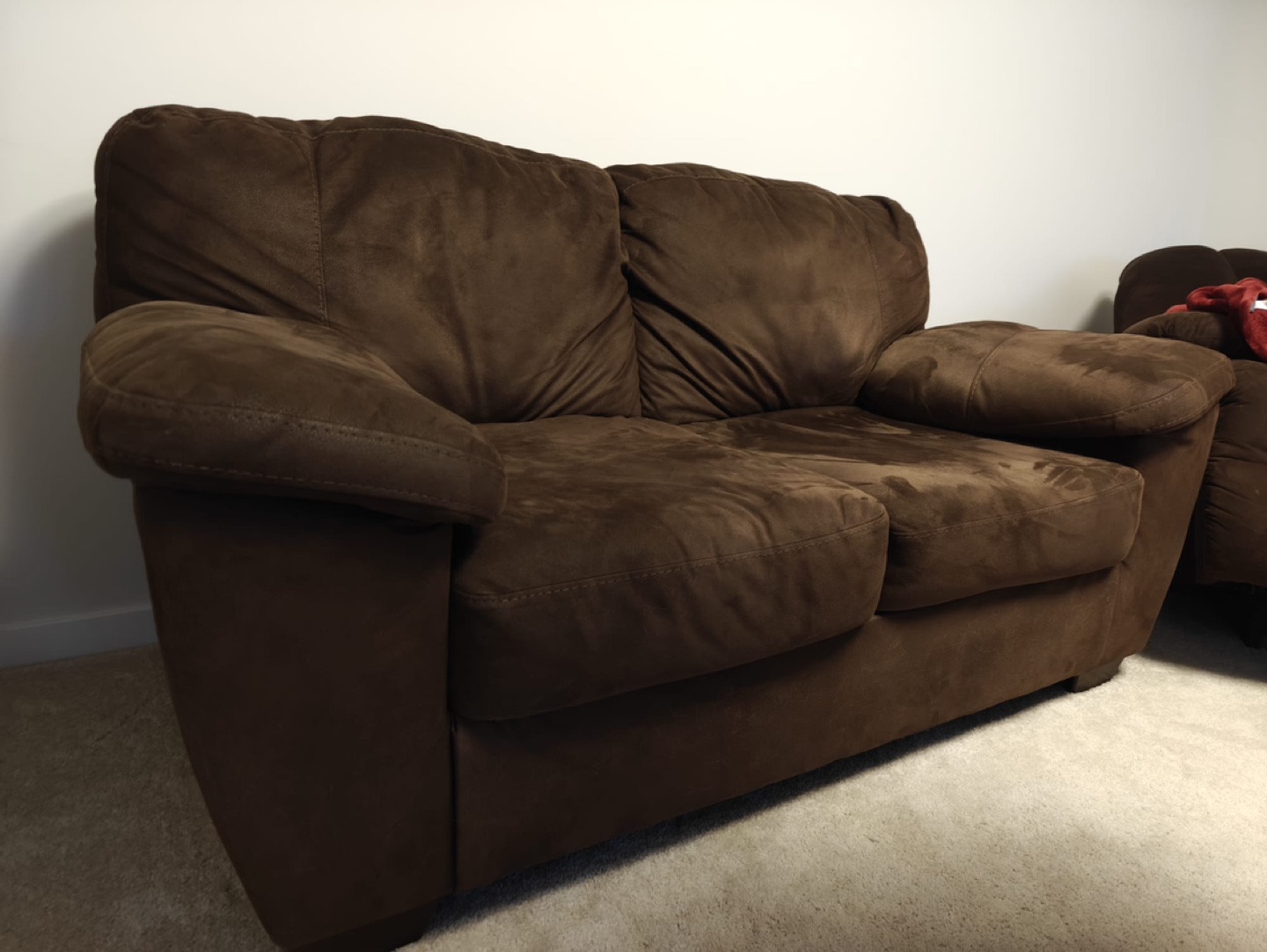Brown Microfiber Sofa and Loveseat Set - photo 3