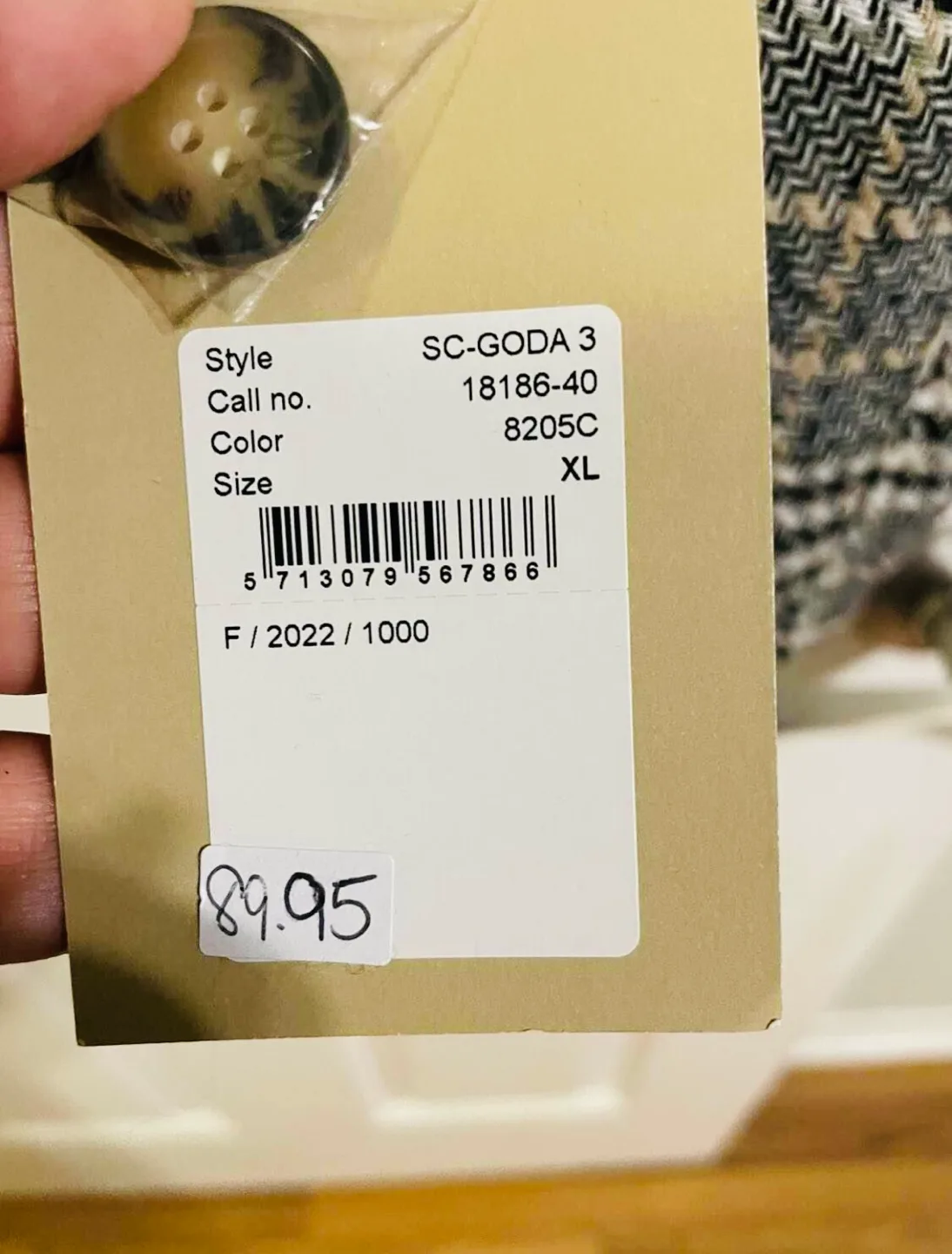 Sleeveless Plaid Vest - Size XL image indicator(5)