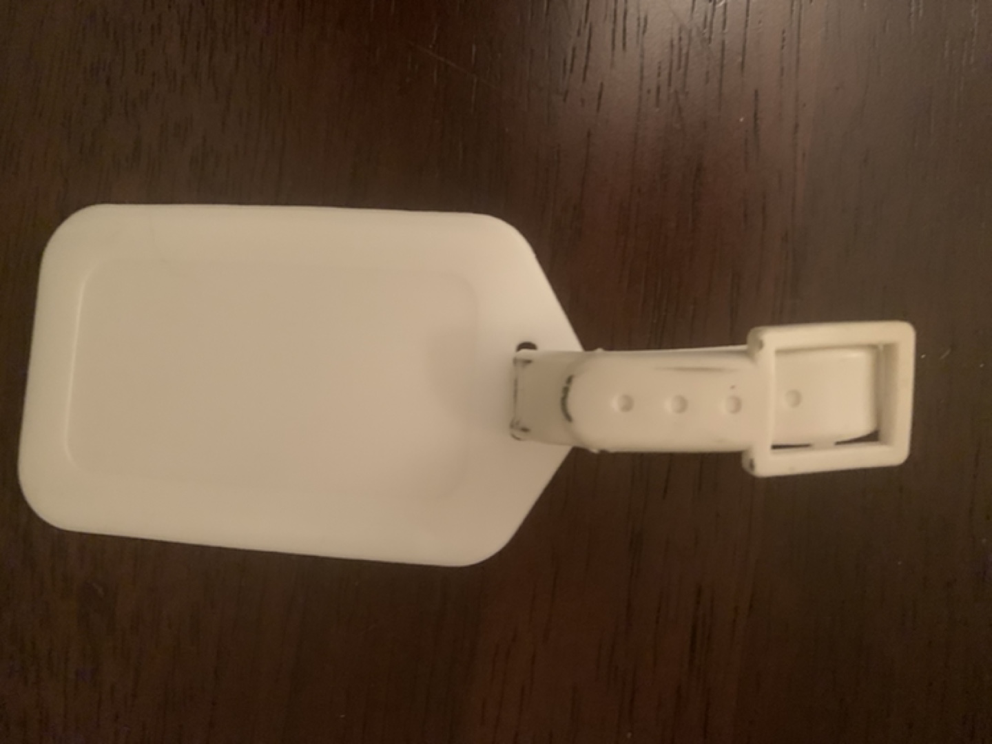 White Plastic Luggage Tag - photo 2