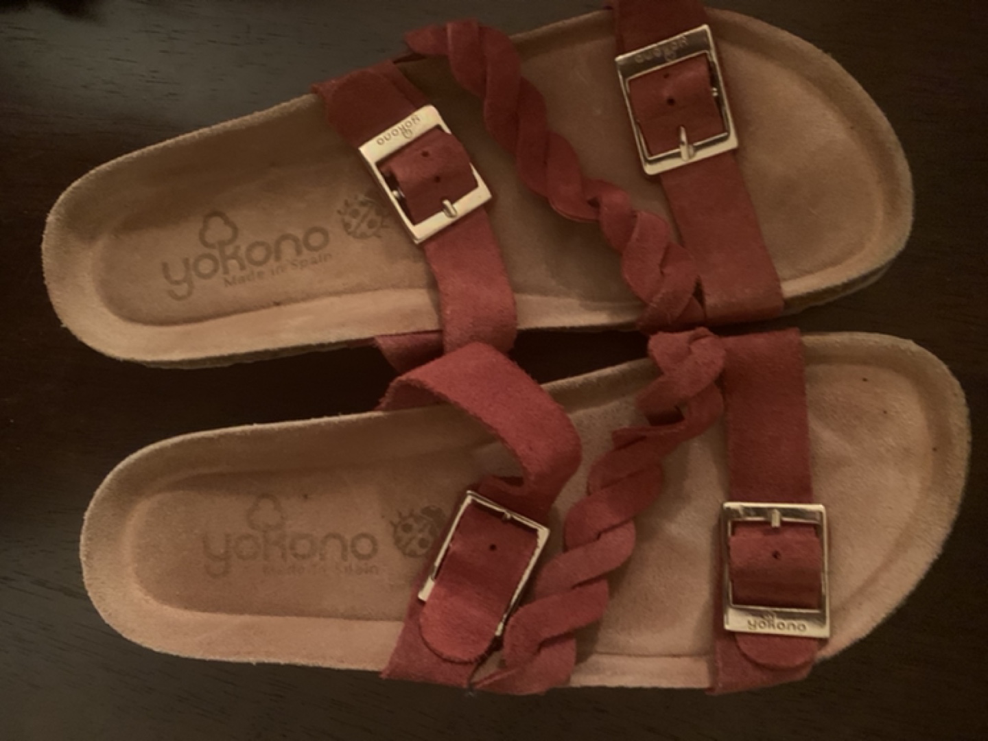 Yokono Women's Red Braided Sandals