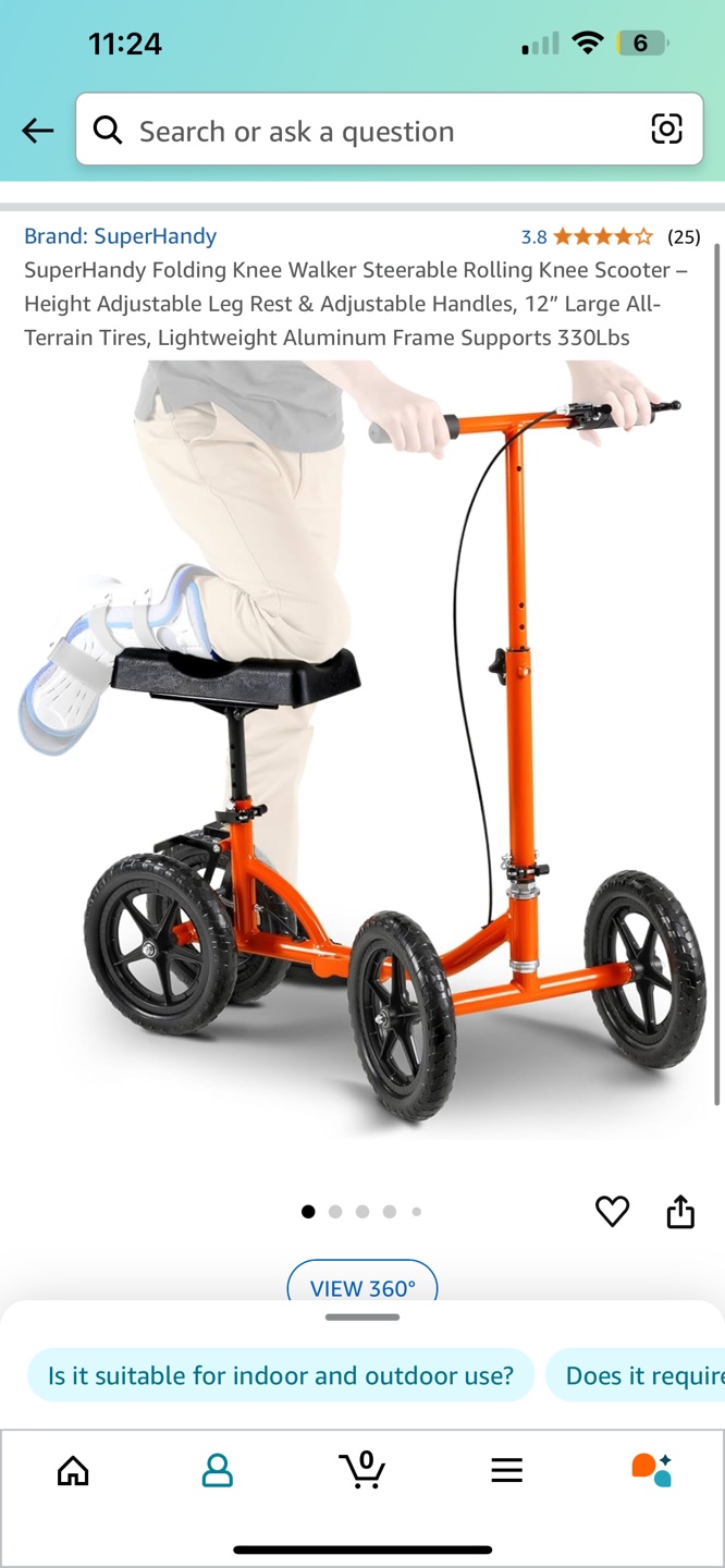 Knee Walker Steerable Rolling Knee Scooter - photo 5