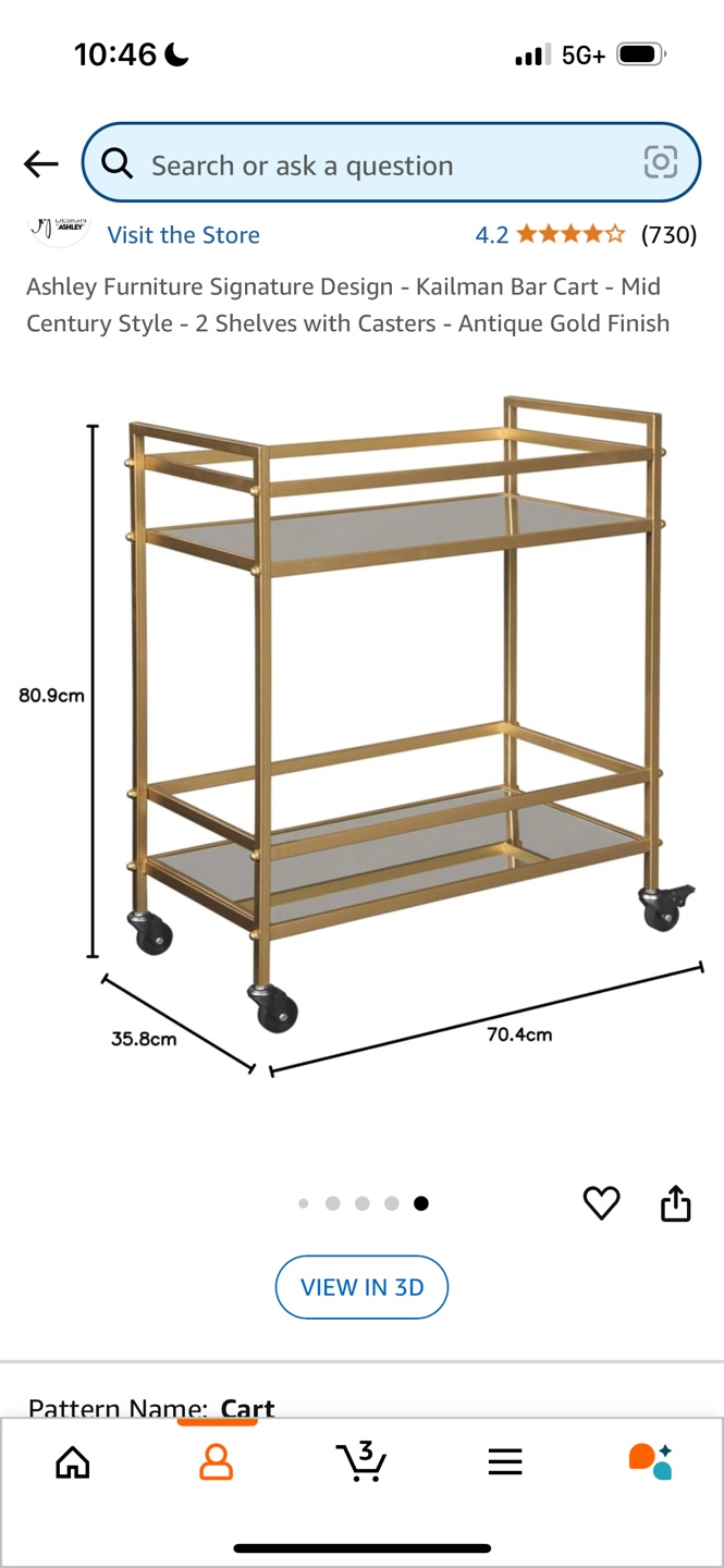 Gold bar cart - photo 4