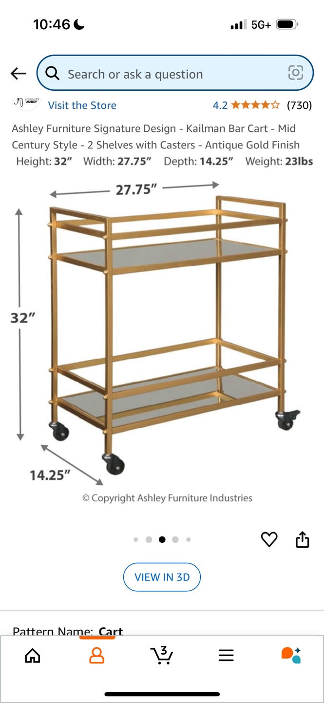 Gold bar cart - photo 3