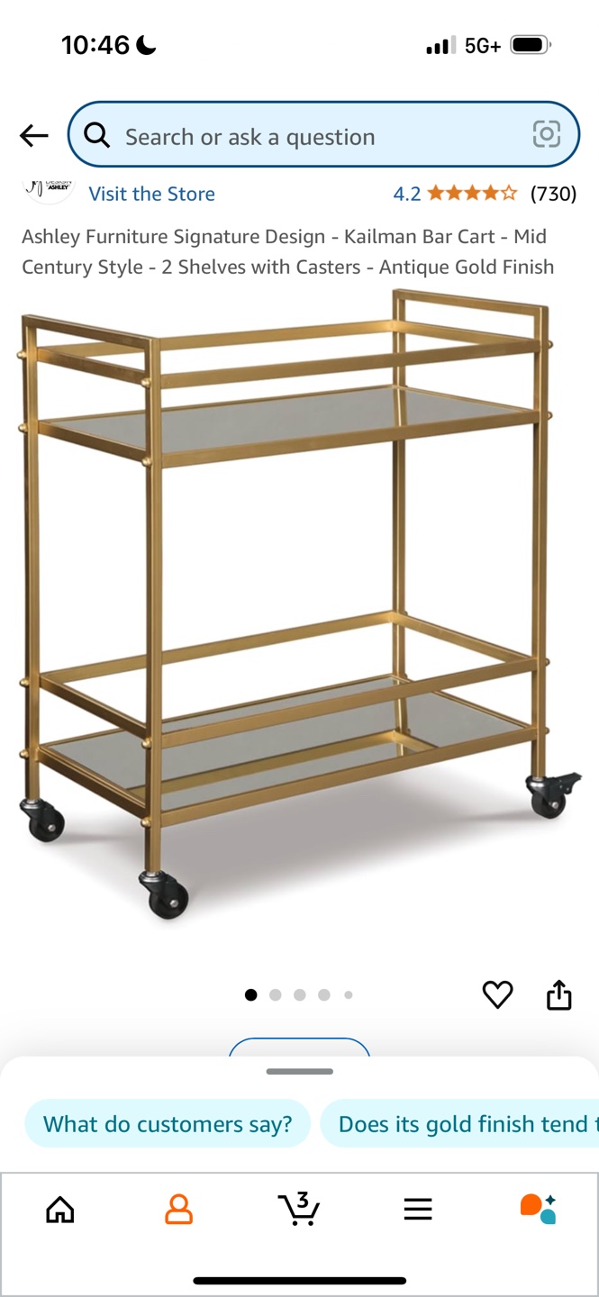 Gold bar cart - photo 2