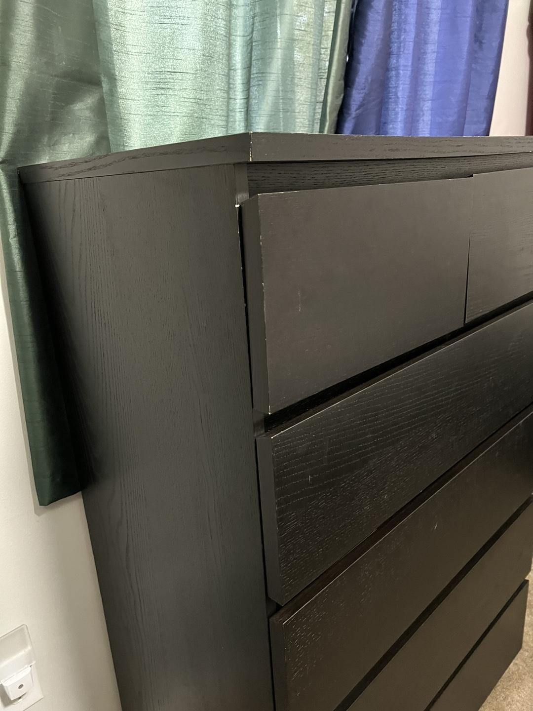 IKEA MALM Black-Brown 6-Drawer Chest - photo 3