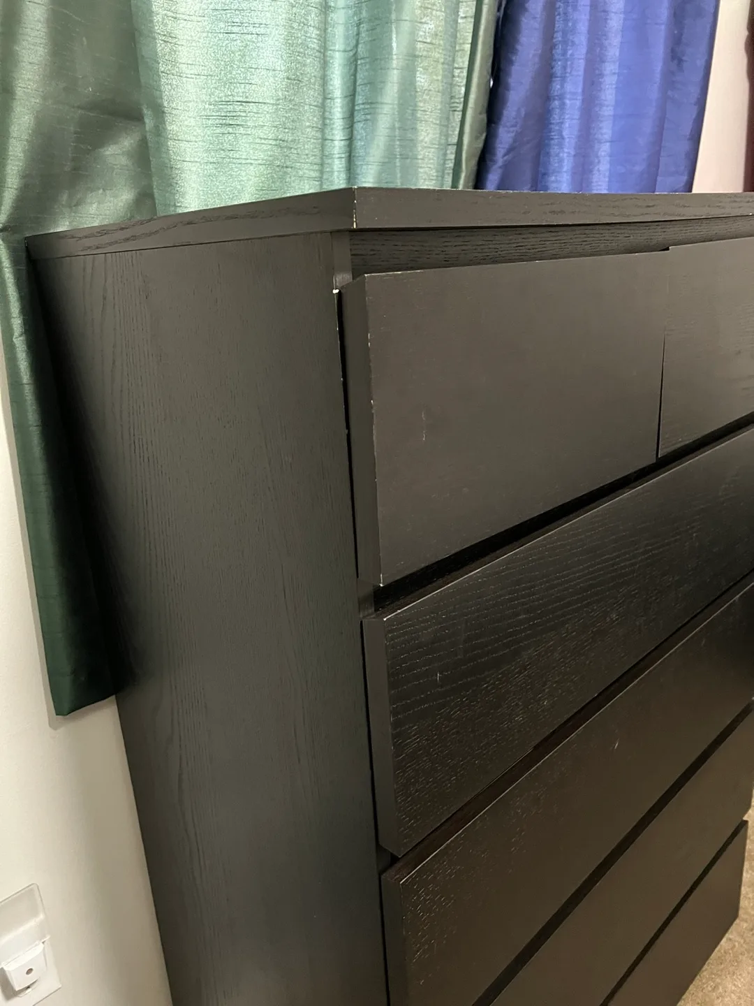 IKEA MALM Black-Brown 6-Drawer Chest image indicator(3)