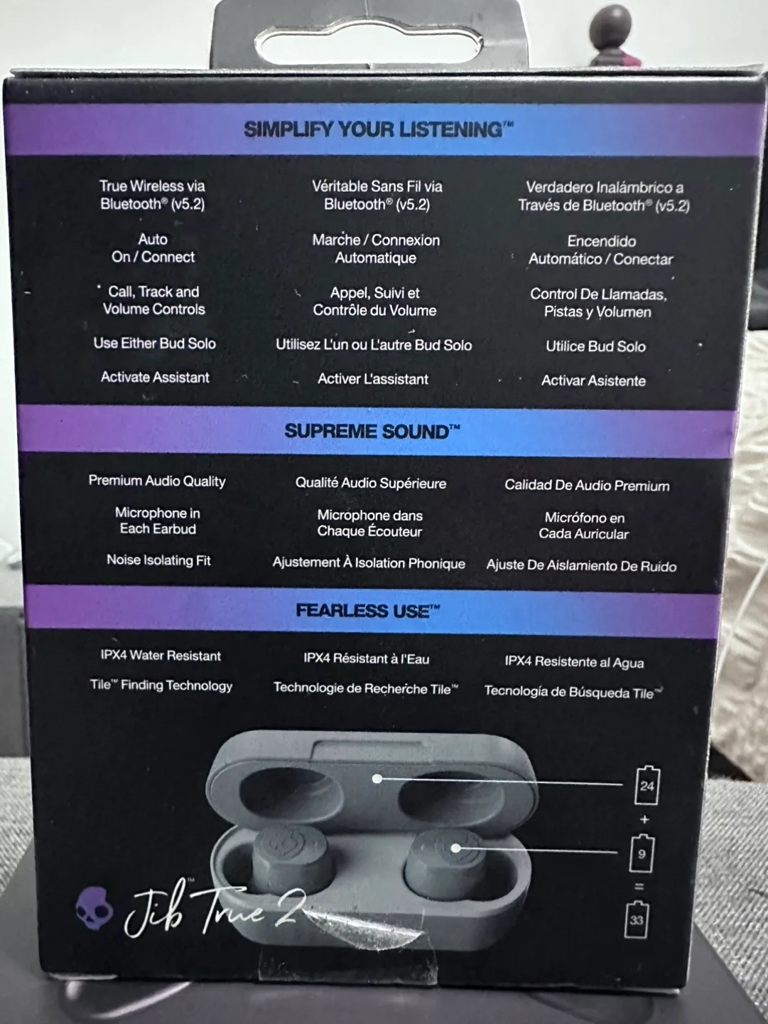 Skullcandy Jib True 2 Totally Wireless Earbuds - Grey image indicator(3)