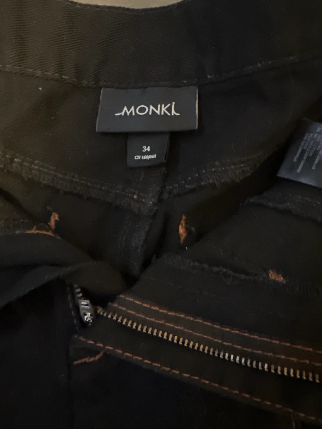 Monki Black Denim Shorts Size Small image indicator(3)