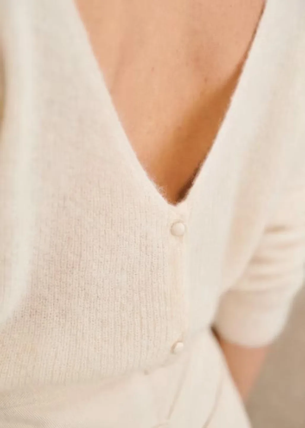 Sezane Barry Mohair and Alpaca Ecru Cardigan FR 34 US S image indicator(3)