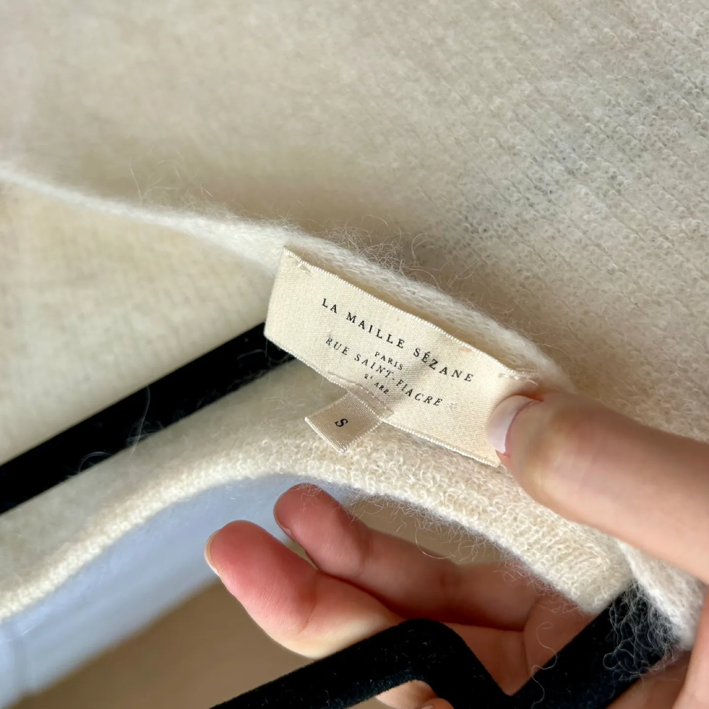 Sezane Barry Mohair and Alpaca Ecru Cardigan FR 34 US S image indicator(8)