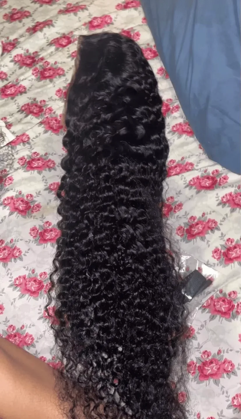 Long Curly Black Lace Front Wig image indicator(2)