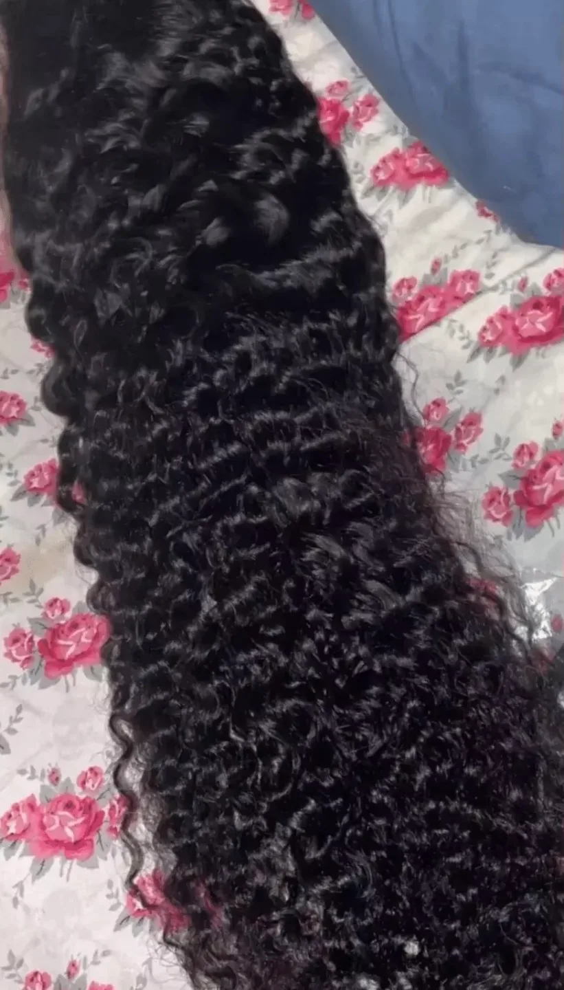 Long Curly Black Lace Front Wig image indicator(4)