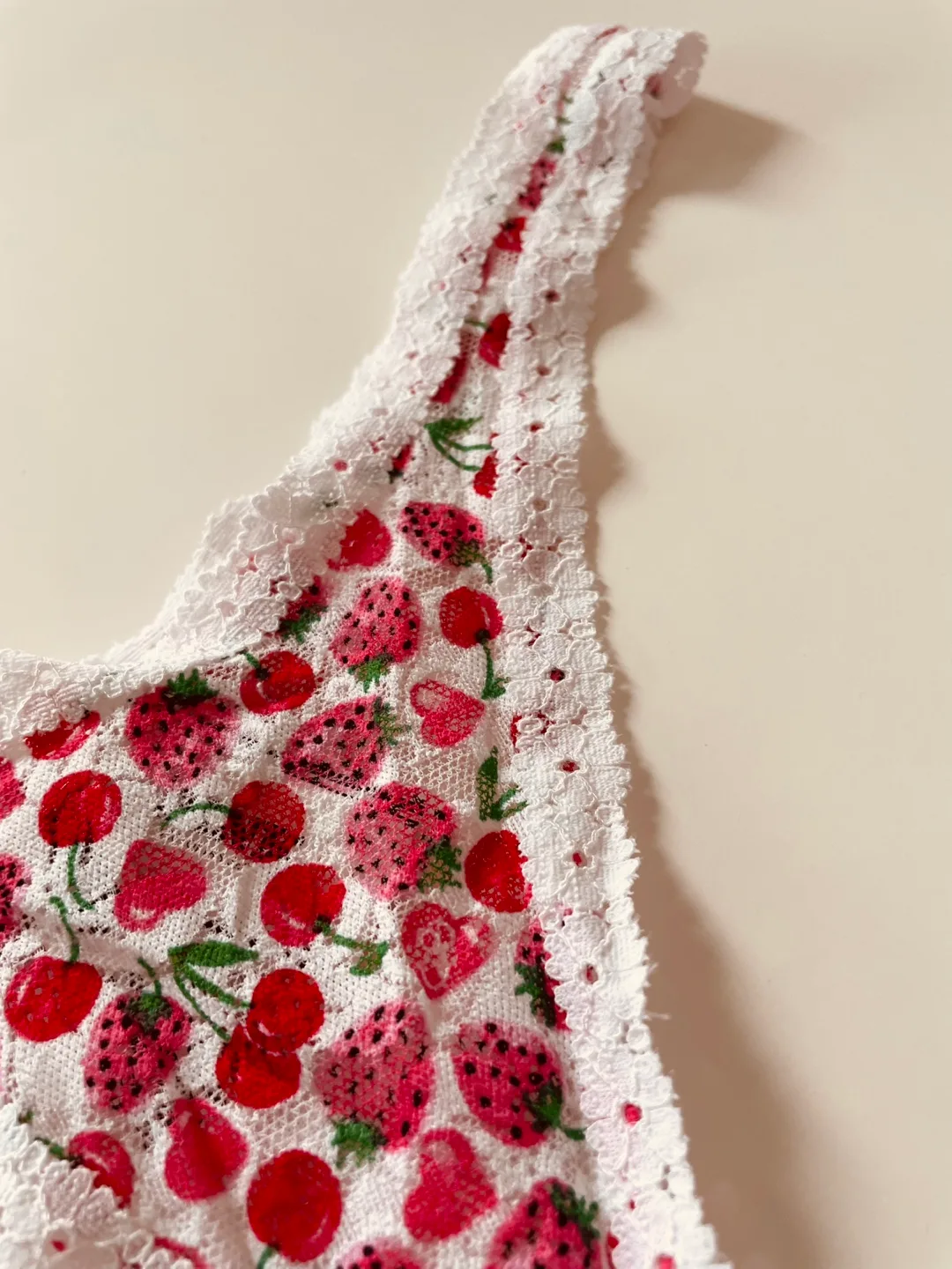 VS PINK Strawberry & Cherry Lace Thong image indicator(5)