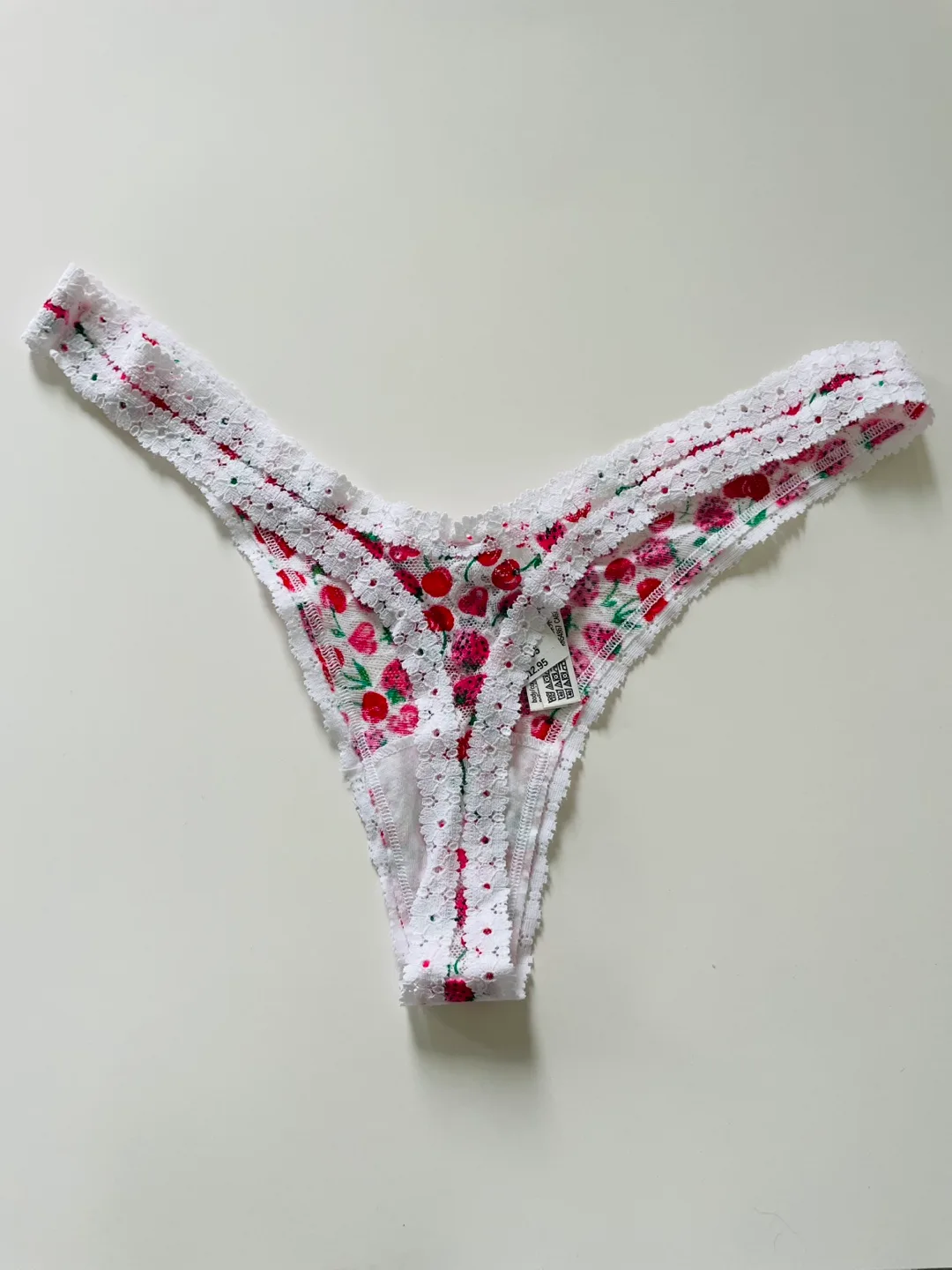 VS PINK Strawberry & Cherry Lace Thong image indicator(3)