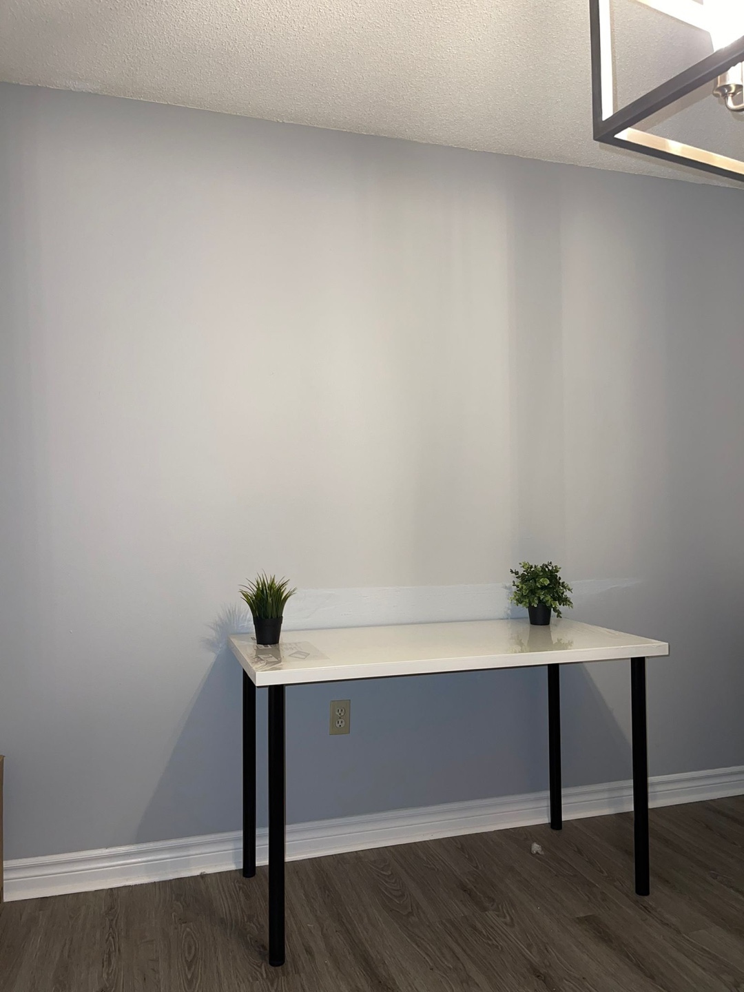 Ikea White Computer Desk with Black Legs - photo 2
