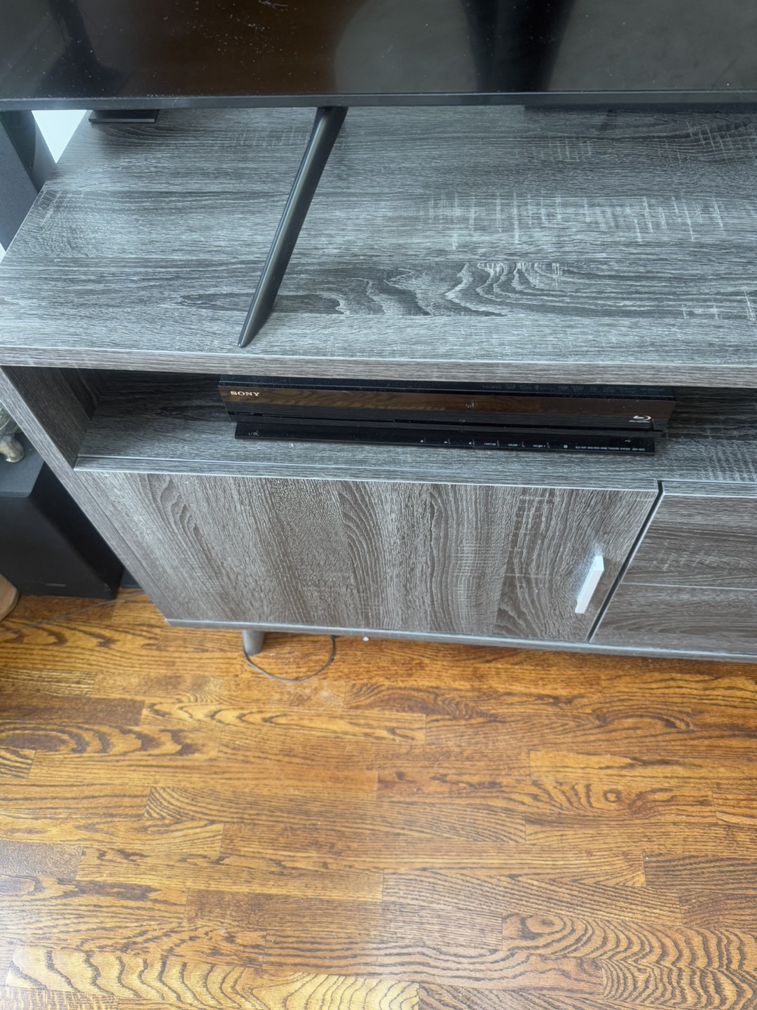 Grey Wood TV Stand - photo 2